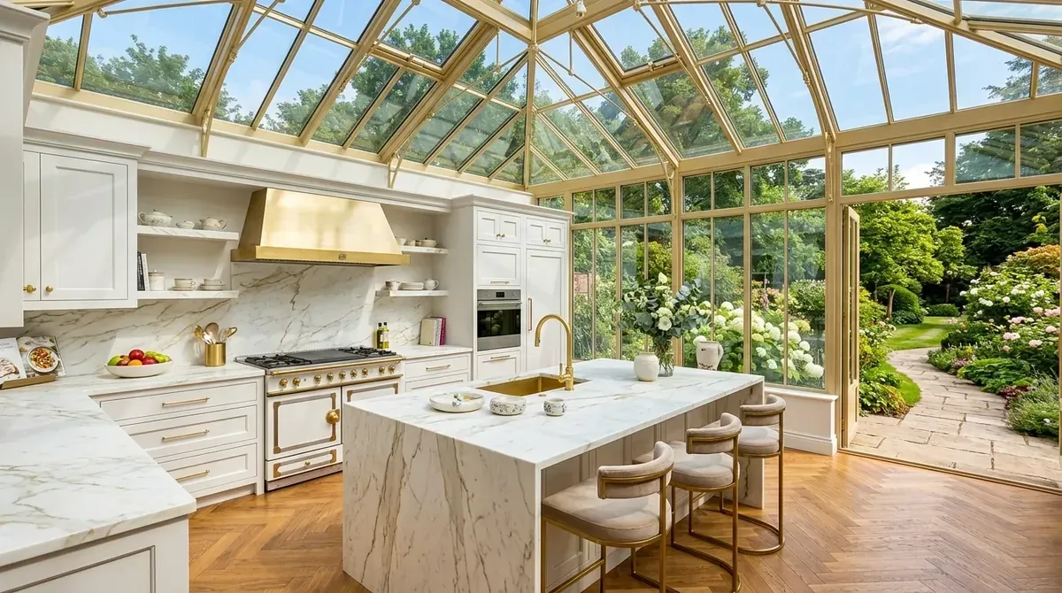 Bright kitchen with simple lines and uninterrupted natural light.