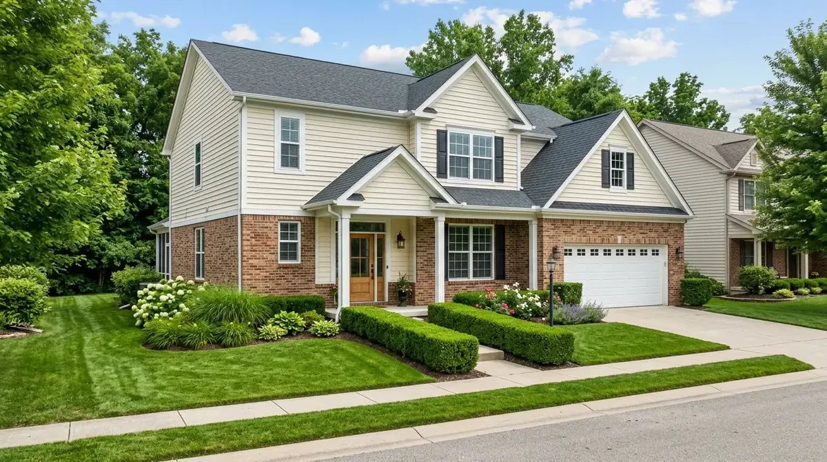 Vinyl siding home with clean landscaping and an easy-care polished exterior finish.