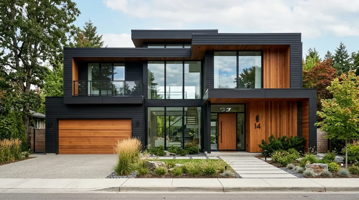 Exterior with contrasting siding and trim colors creating stronger architectural definition.