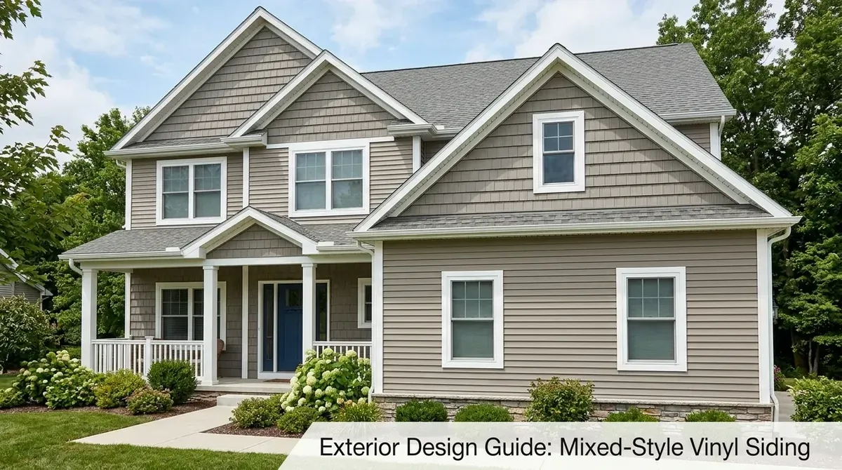 Well-detailed vinyl siding exterior with refined trim, strong proportions, and beautiful curb presence.