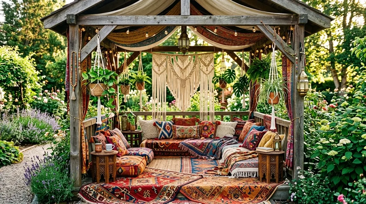 Gazebo beside a pool with loungers and breezy resort-inspired comfort.