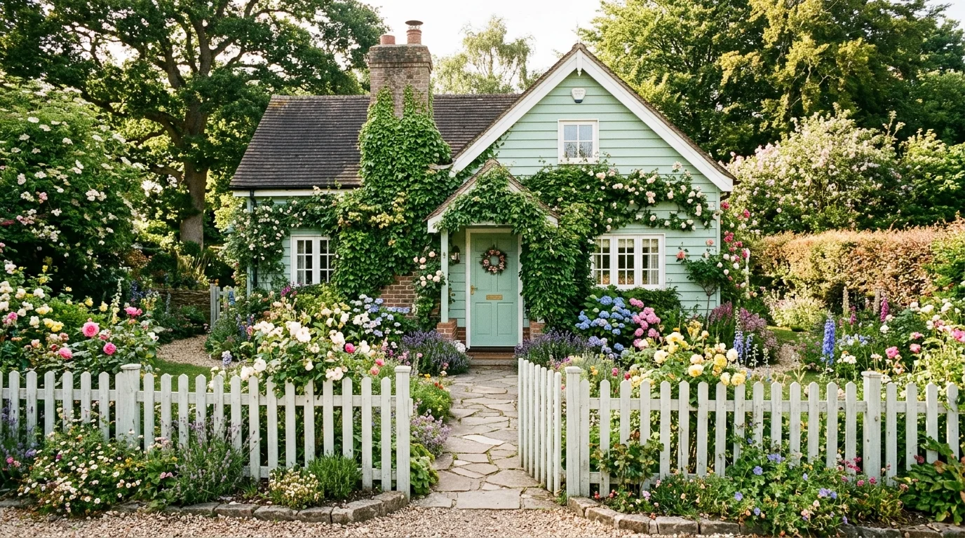 Craftsman exterior in muted moss green with tapered columns and detailed trim.