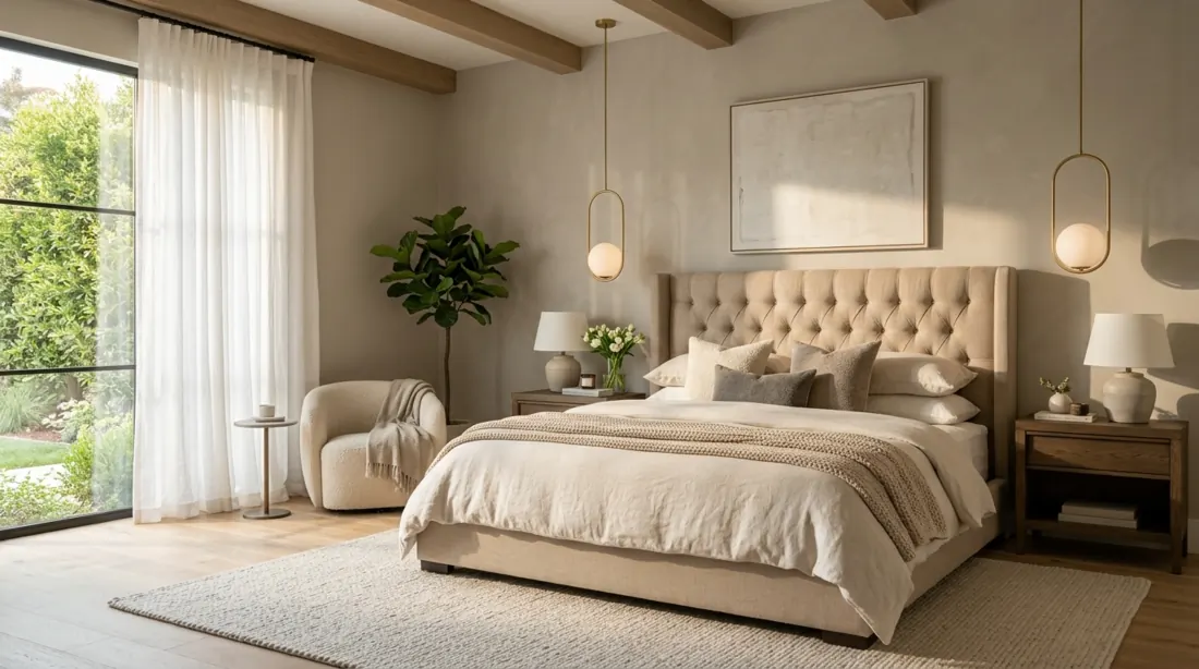 Gender neutral nursery with soft pastel walls, white crib, and plush cloud decor.