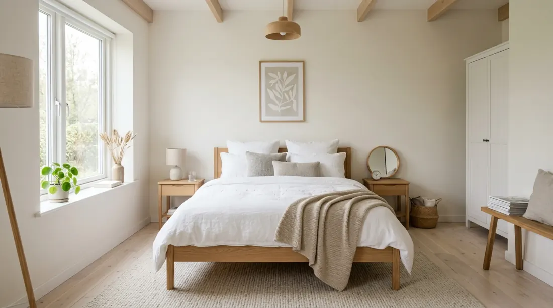 Bohemian nursery with rattan crib accents, macrame wall hangings, and earthy tones.