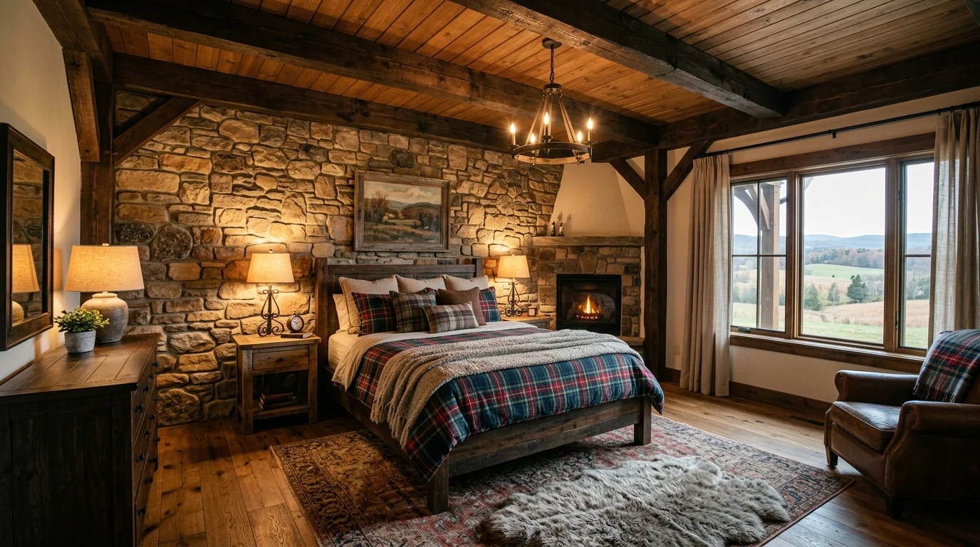 Minimal guest bedroom with clean lines, uncluttered surfaces, and restful soft light.